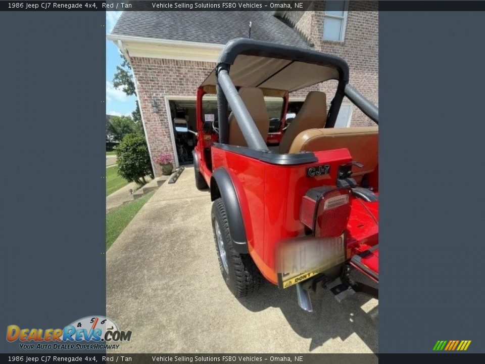 1986 Jeep CJ7 Renegade 4x4 Red / Tan Photo #23