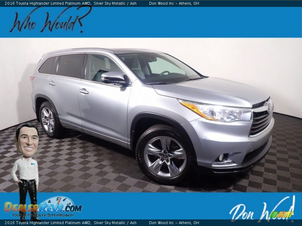 2016 Toyota Highlander Limited Platinum AWD Silver Sky Metallic / Ash Photo #1