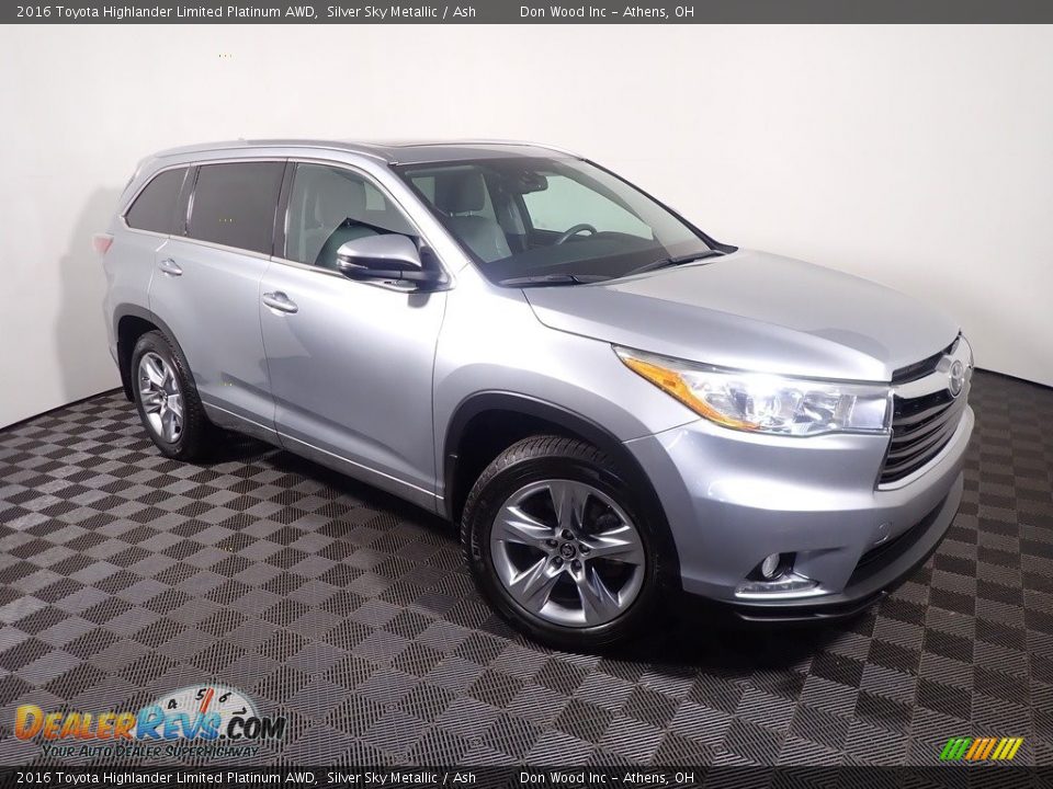 2016 Toyota Highlander Limited Platinum AWD Silver Sky Metallic / Ash Photo #5