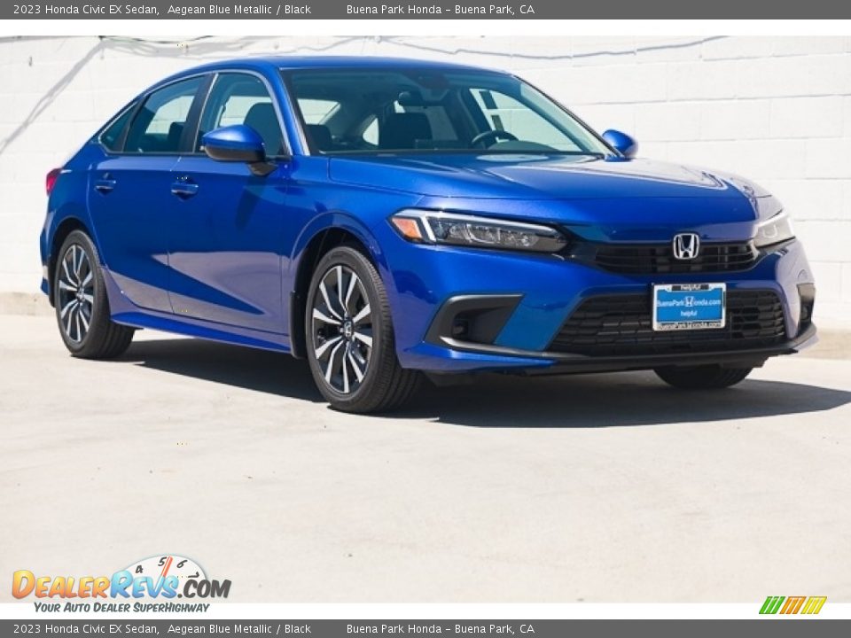 Front 3/4 View of 2023 Honda Civic EX Sedan Photo #1