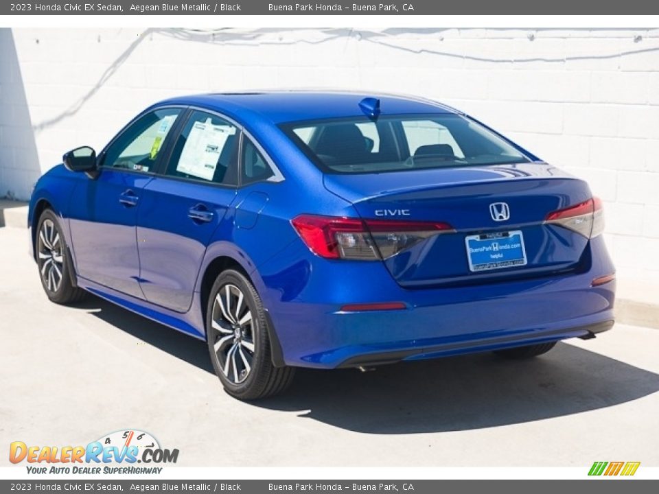 2023 Honda Civic EX Sedan Aegean Blue Metallic / Black Photo #2