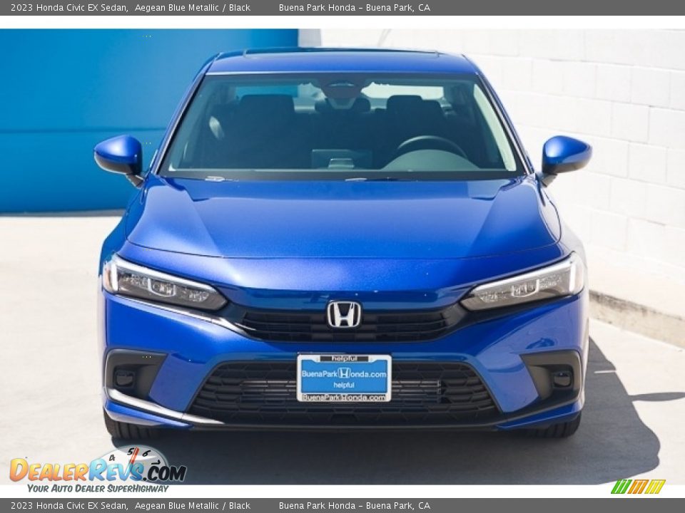 2023 Honda Civic EX Sedan Aegean Blue Metallic / Black Photo #3