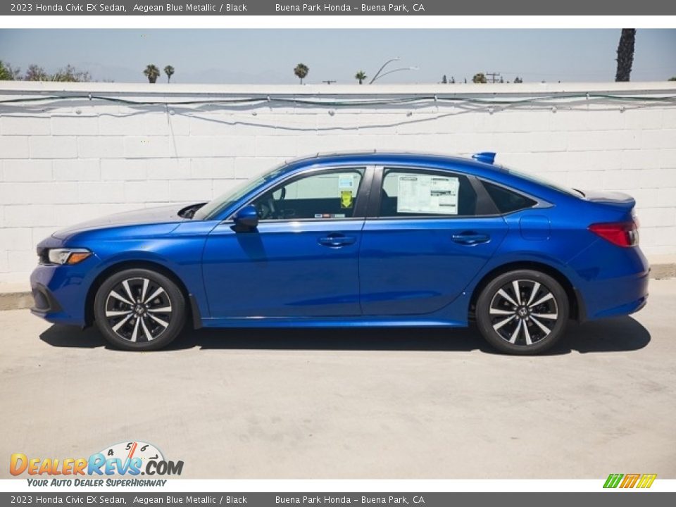 Aegean Blue Metallic 2023 Honda Civic EX Sedan Photo #4