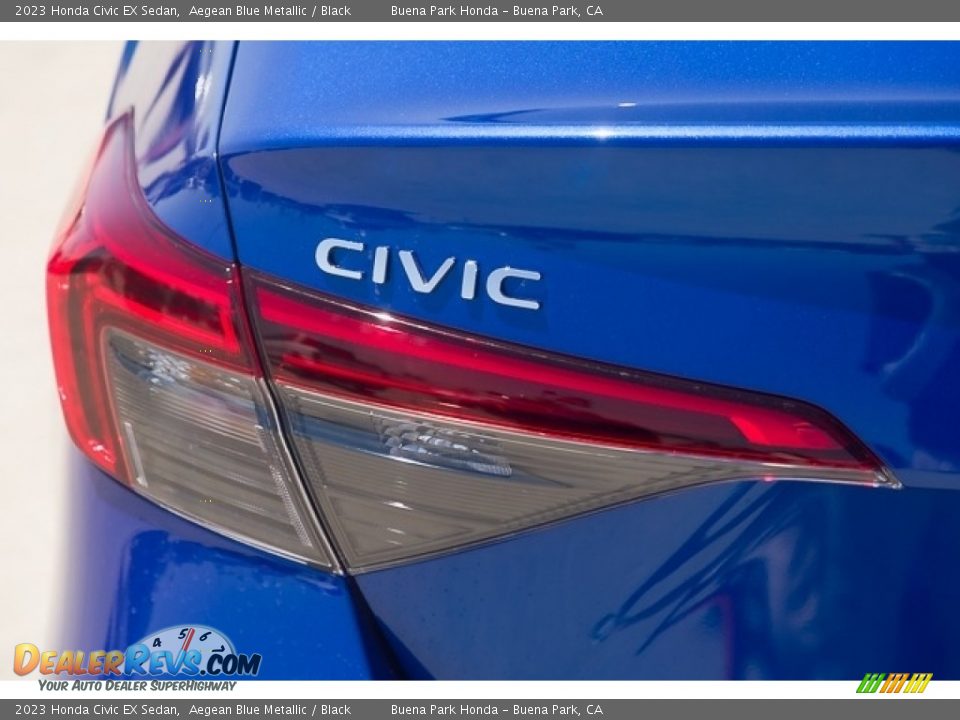 2023 Honda Civic EX Sedan Aegean Blue Metallic / Black Photo #6