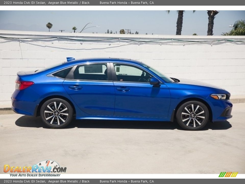 2023 Honda Civic EX Sedan Aegean Blue Metallic / Black Photo #8