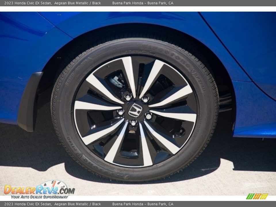 2023 Honda Civic EX Sedan Aegean Blue Metallic / Black Photo #10