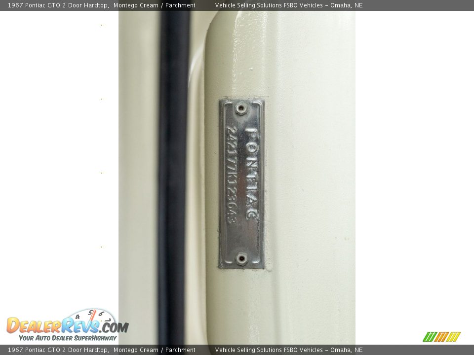 Info Tag of 1967 Pontiac GTO 2 Door Hardtop Photo #21