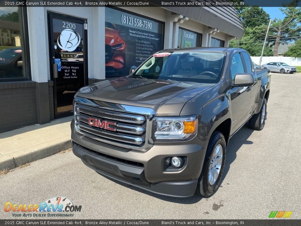 2015 GMC Canyon SLE Extended Cab 4x4 Bronze Alloy Metallic / Cocoa/Dune Photo #2