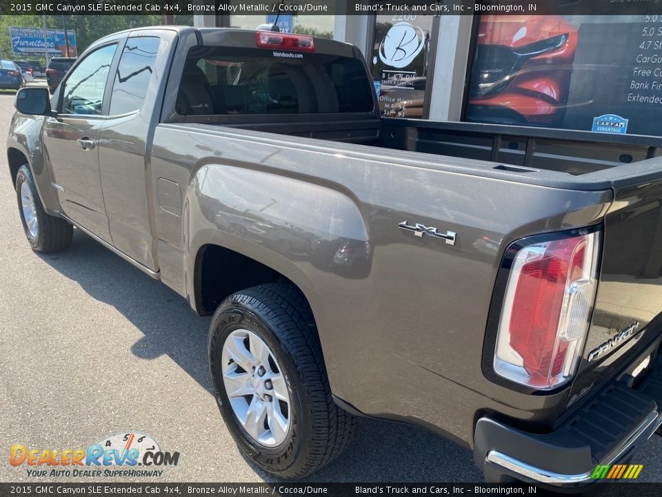 2015 GMC Canyon SLE Extended Cab 4x4 Bronze Alloy Metallic / Cocoa/Dune Photo #5