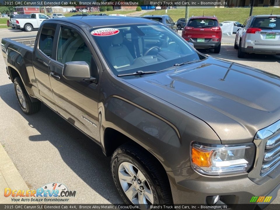 2015 GMC Canyon SLE Extended Cab 4x4 Bronze Alloy Metallic / Cocoa/Dune Photo #21