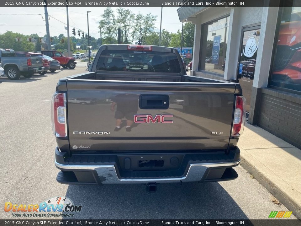 2015 GMC Canyon SLE Extended Cab 4x4 Bronze Alloy Metallic / Cocoa/Dune Photo #22