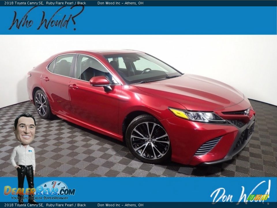 2018 Toyota Camry SE Ruby Flare Pearl / Black Photo #1