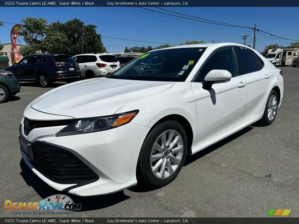 2020 Toyota Camry LE AWD Super White / Black Photo #3