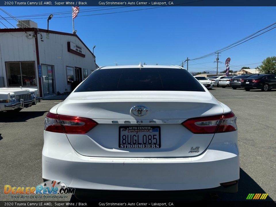 2020 Toyota Camry LE AWD Super White / Black Photo #5