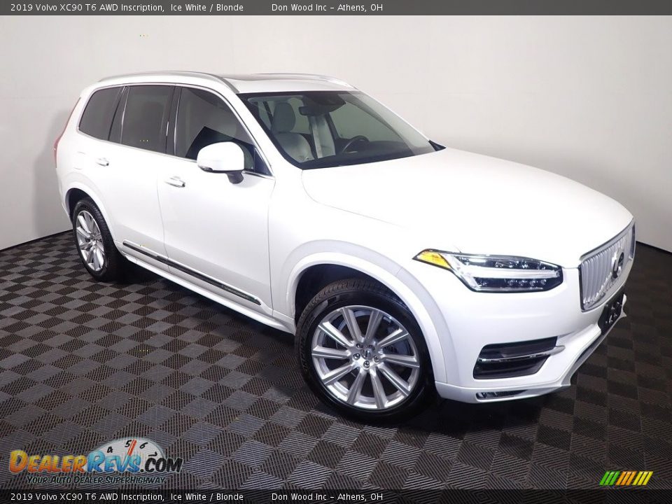 2019 Volvo XC90 T6 AWD Inscription Ice White / Blonde Photo #4