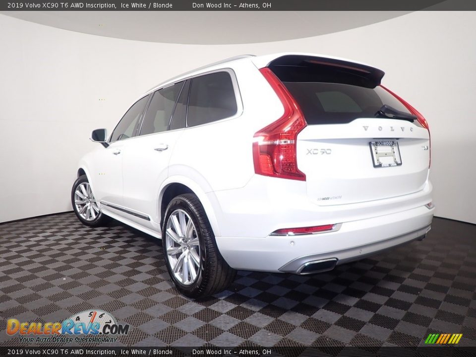 2019 Volvo XC90 T6 AWD Inscription Ice White / Blonde Photo #10