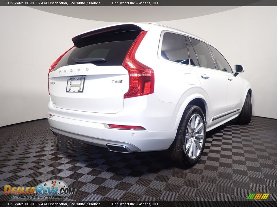 2019 Volvo XC90 T6 AWD Inscription Ice White / Blonde Photo #16