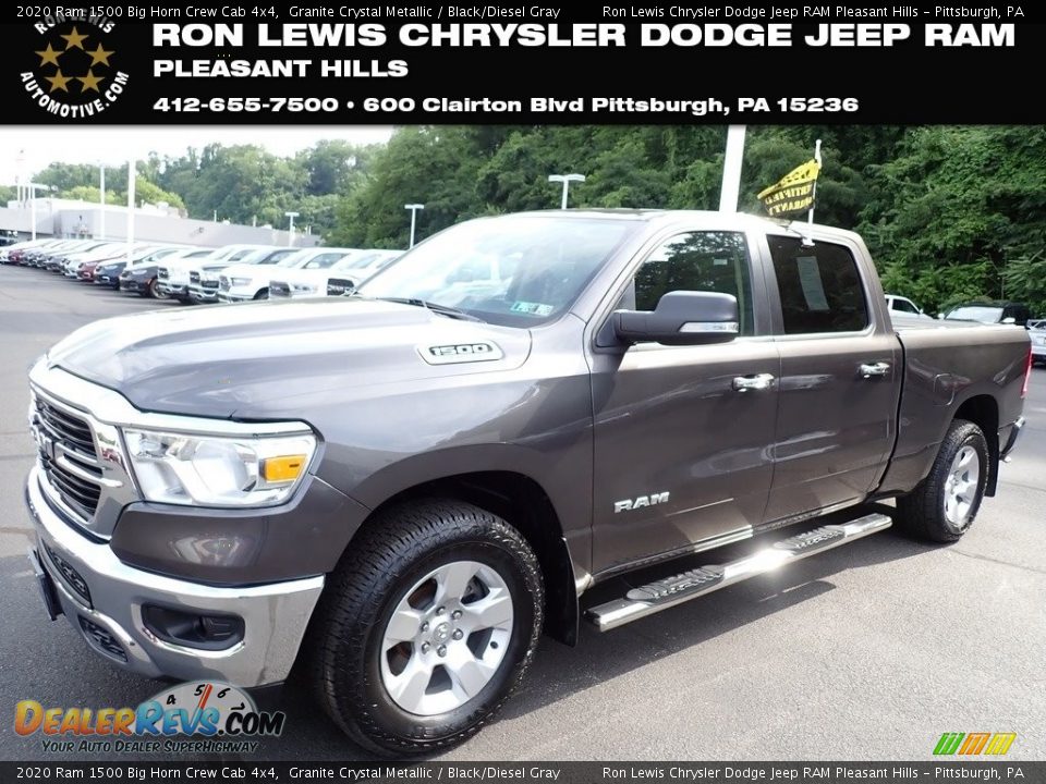 2020 Ram 1500 Big Horn Crew Cab 4x4 Granite Crystal Metallic / Black/Diesel Gray Photo #1