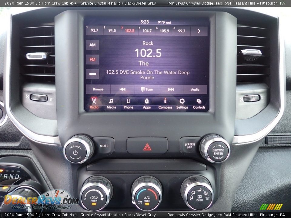 2020 Ram 1500 Big Horn Crew Cab 4x4 Granite Crystal Metallic / Black/Diesel Gray Photo #19