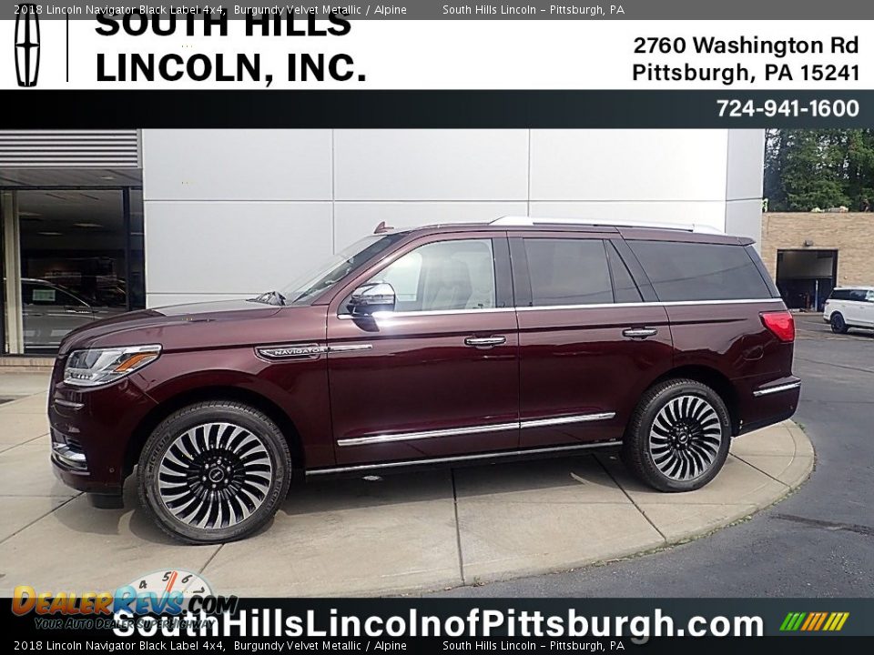 2018 Lincoln Navigator Black Label 4x4 Burgundy Velvet Metallic / Alpine Photo #1