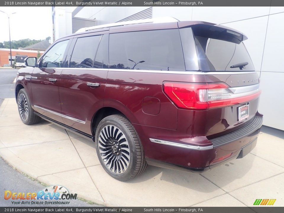 2018 Lincoln Navigator Black Label 4x4 Burgundy Velvet Metallic / Alpine Photo #3