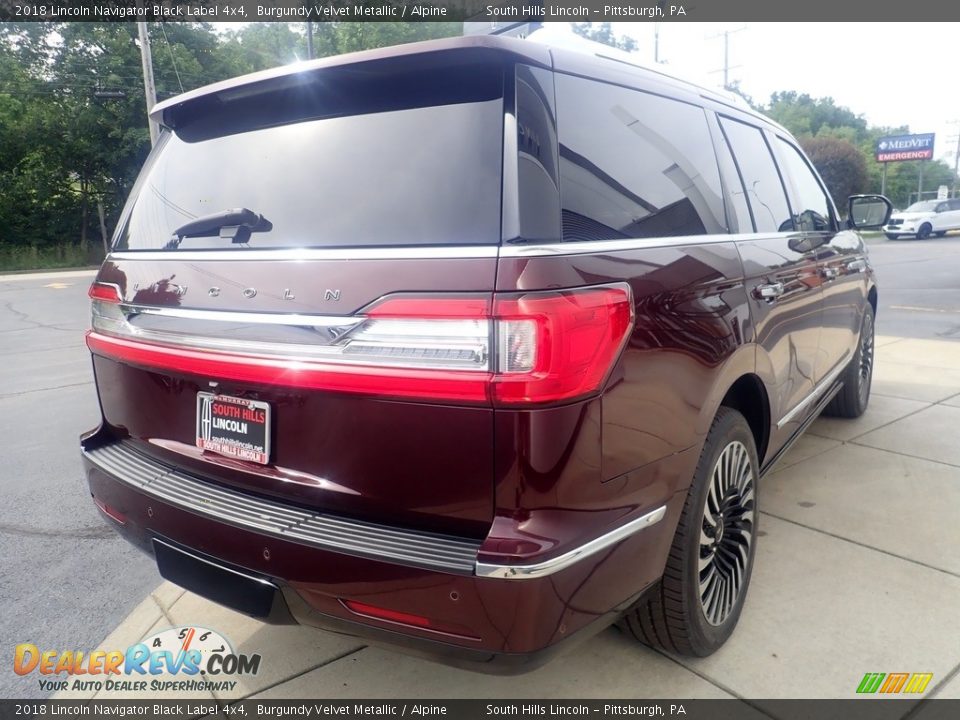 2018 Lincoln Navigator Black Label 4x4 Burgundy Velvet Metallic / Alpine Photo #6