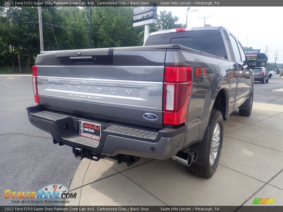 2022 Ford F350 Super Duty Platinum Crew Cab 4x4 Carbonized Gray / Black Onyx Photo #5