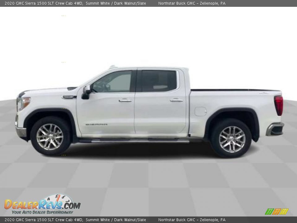 2020 GMC Sierra 1500 SLT Crew Cab 4WD Summit White / Dark Walnut/Slate Photo #5