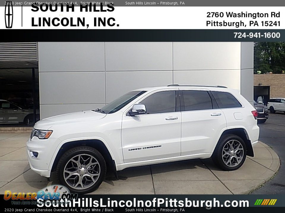 2020 Jeep Grand Cherokee Overland 4x4 Bright White / Black Photo #1