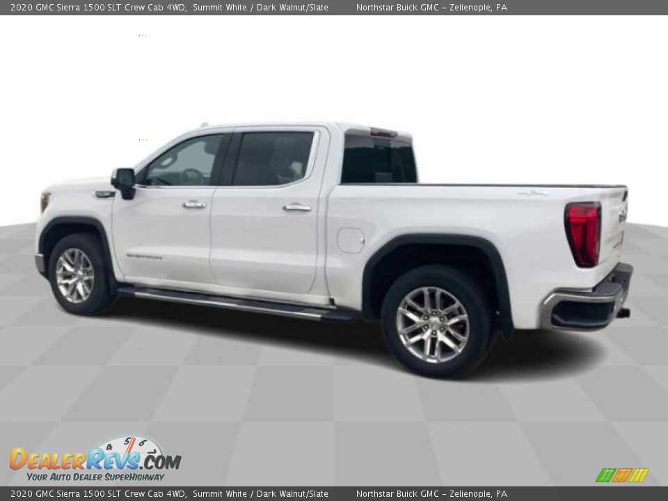 2020 GMC Sierra 1500 SLT Crew Cab 4WD Summit White / Dark Walnut/Slate Photo #6