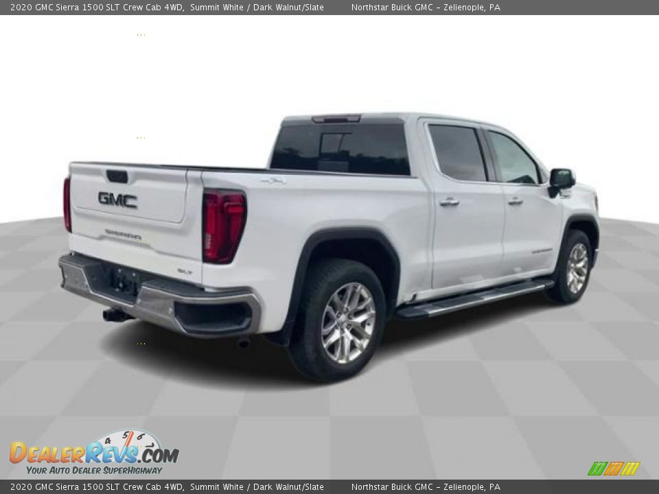 2020 GMC Sierra 1500 SLT Crew Cab 4WD Summit White / Dark Walnut/Slate Photo #8