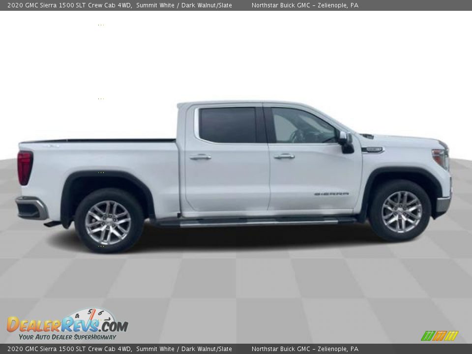 2020 GMC Sierra 1500 SLT Crew Cab 4WD Summit White / Dark Walnut/Slate Photo #9