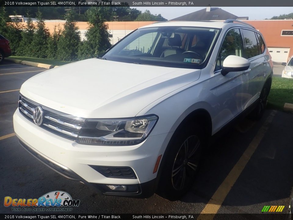 2018 Volkswagen Tiguan SEL 4MOTION Pure White / Titan Black Photo #1