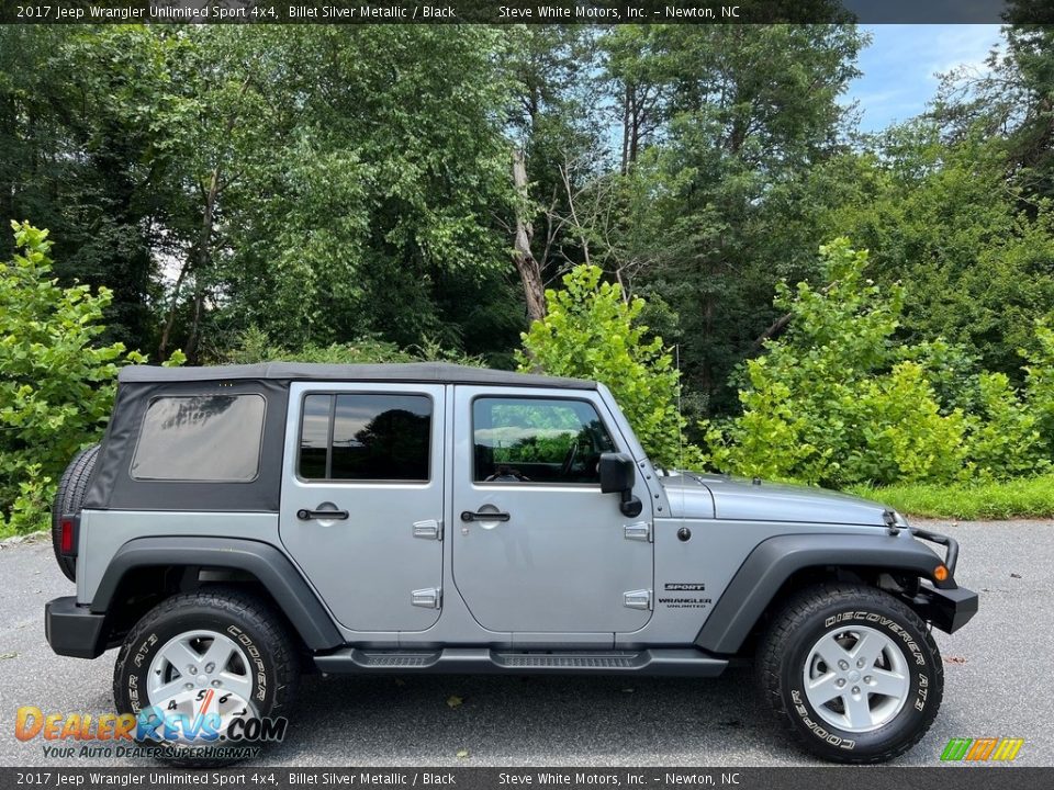 2017 Jeep Wrangler Unlimited Sport 4x4 Billet Silver Metallic / Black Photo #5