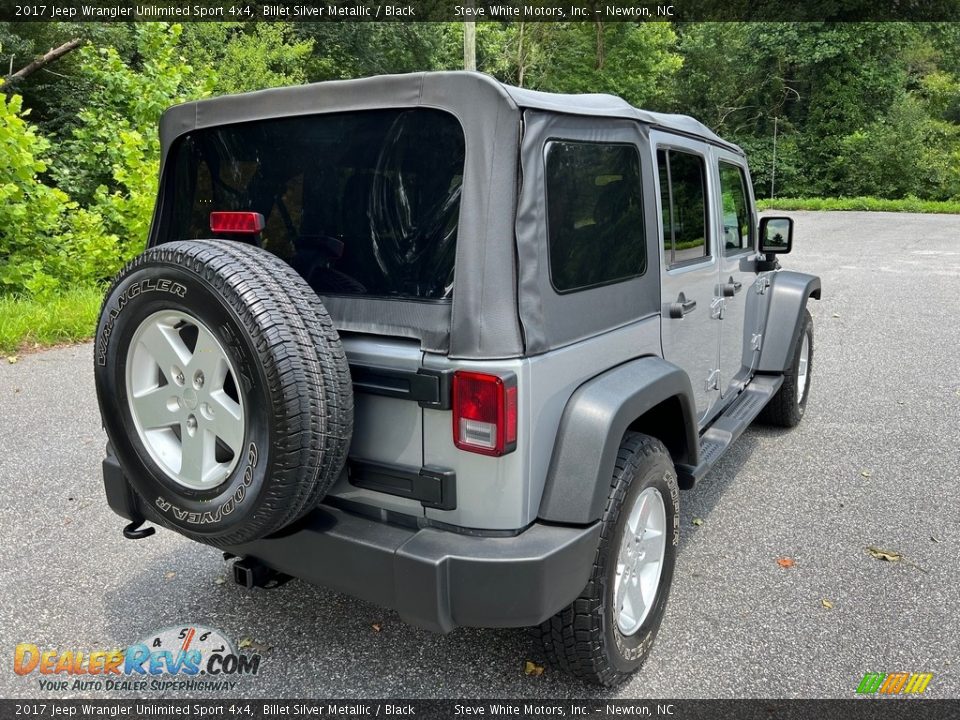 2017 Jeep Wrangler Unlimited Sport 4x4 Billet Silver Metallic / Black Photo #6