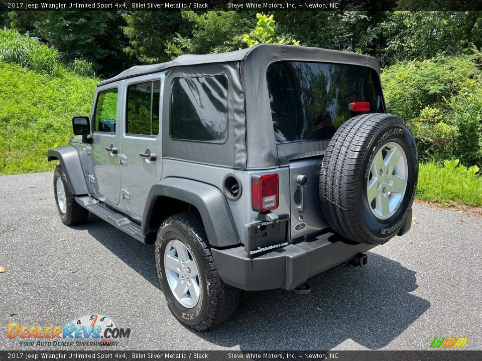 2017 Jeep Wrangler Unlimited Sport 4x4 Billet Silver Metallic / Black Photo #8