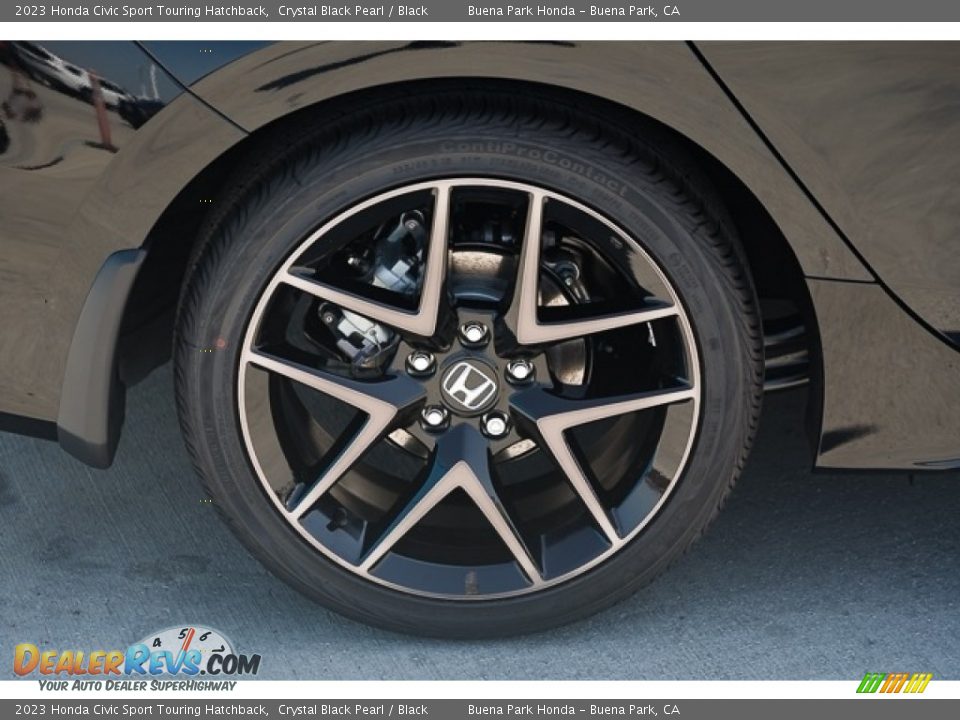 2023 Honda Civic Sport Touring Hatchback Crystal Black Pearl / Black Photo #10