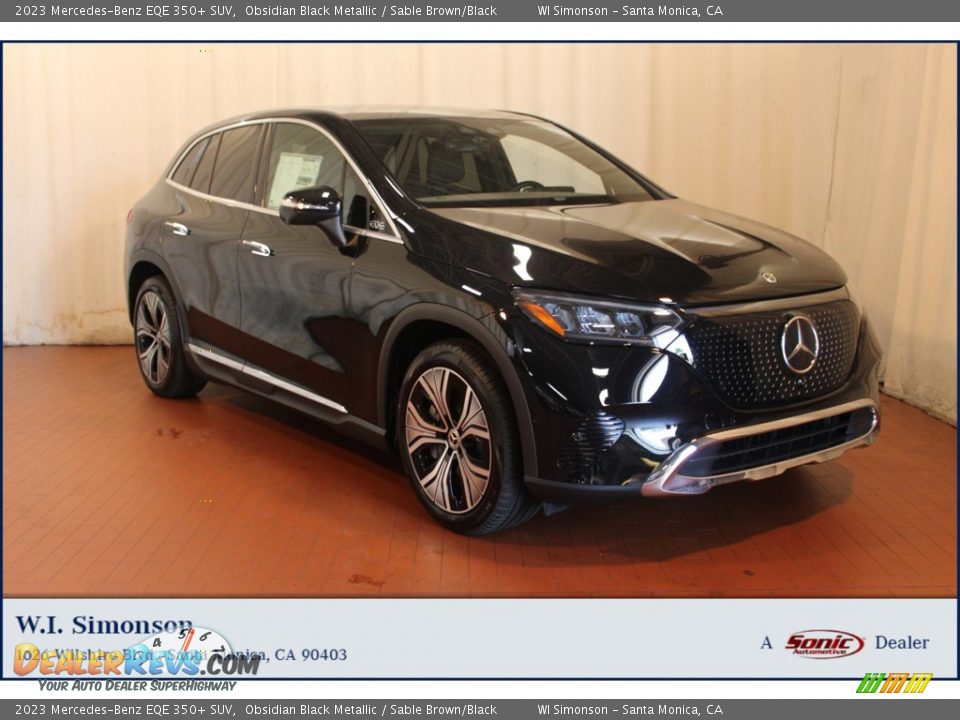 2023 Mercedes-Benz EQE 350+ SUV Obsidian Black Metallic / Sable Brown/Black Photo #1