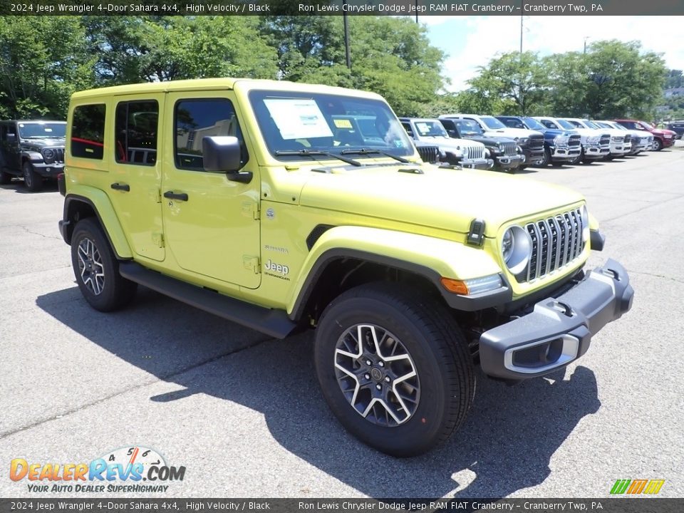 Front 3/4 View of 2024 Jeep Wrangler 4-Door Sahara 4x4 Photo #7