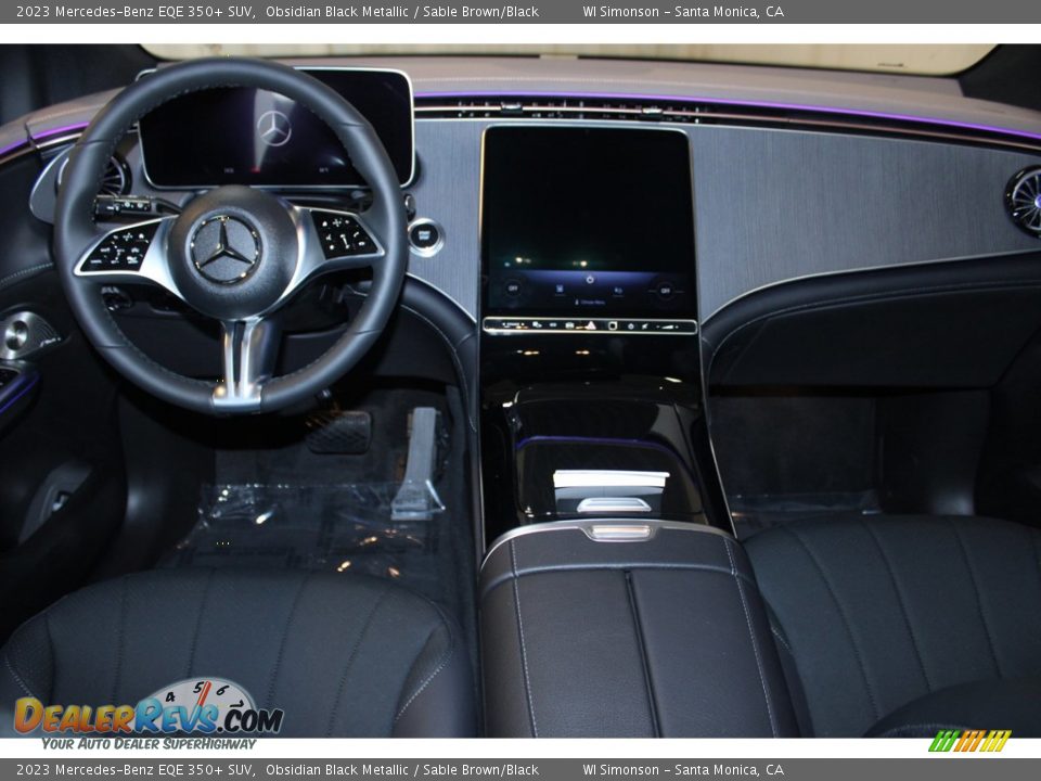 2023 Mercedes-Benz EQE 350+ SUV Obsidian Black Metallic / Sable Brown/Black Photo #10