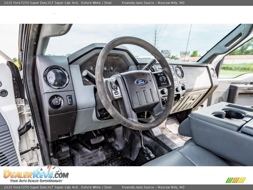 2015 Ford F250 Super Duty XLT Super Cab 4x4 Oxford White / Steel Photo #19