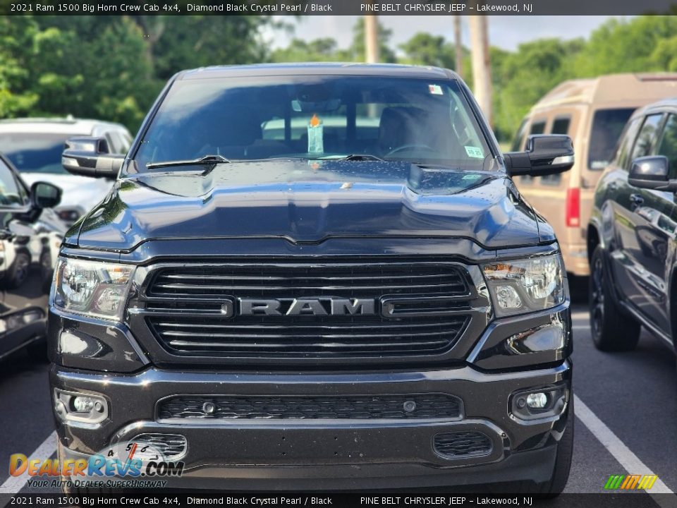2021 Ram 1500 Big Horn Crew Cab 4x4 Diamond Black Crystal Pearl / Black Photo #2