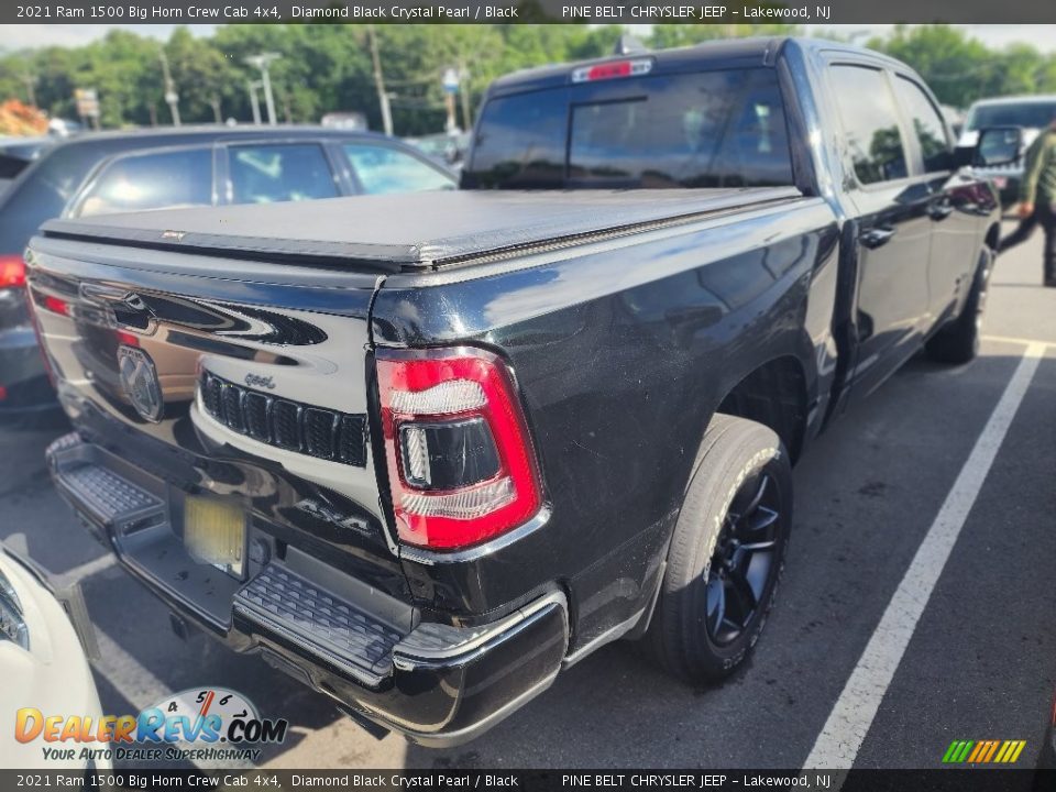 2021 Ram 1500 Big Horn Crew Cab 4x4 Diamond Black Crystal Pearl / Black Photo #3