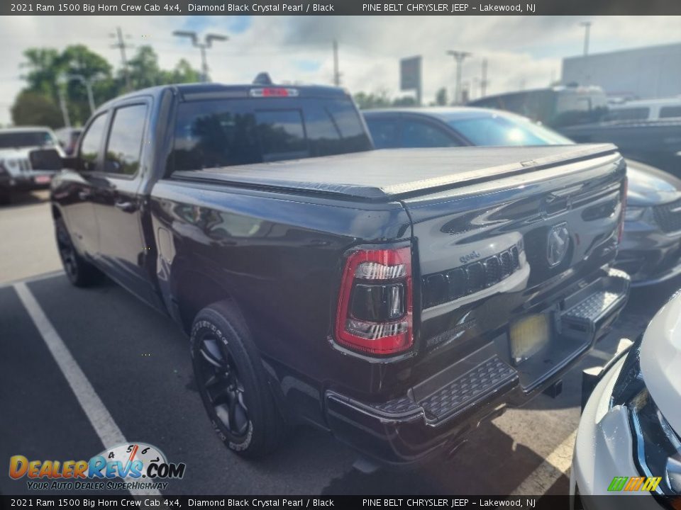 2021 Ram 1500 Big Horn Crew Cab 4x4 Diamond Black Crystal Pearl / Black Photo #4