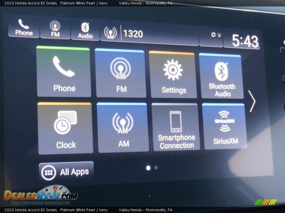 2020 Honda Accord EX Sedan Platinum White Pearl / Ivory Photo #20