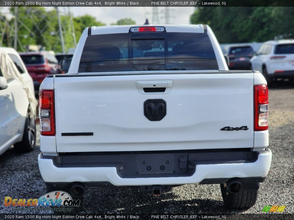 2020 Ram 1500 Big Horn Night Edition Crew Cab 4x4 Bright White / Black Photo #4