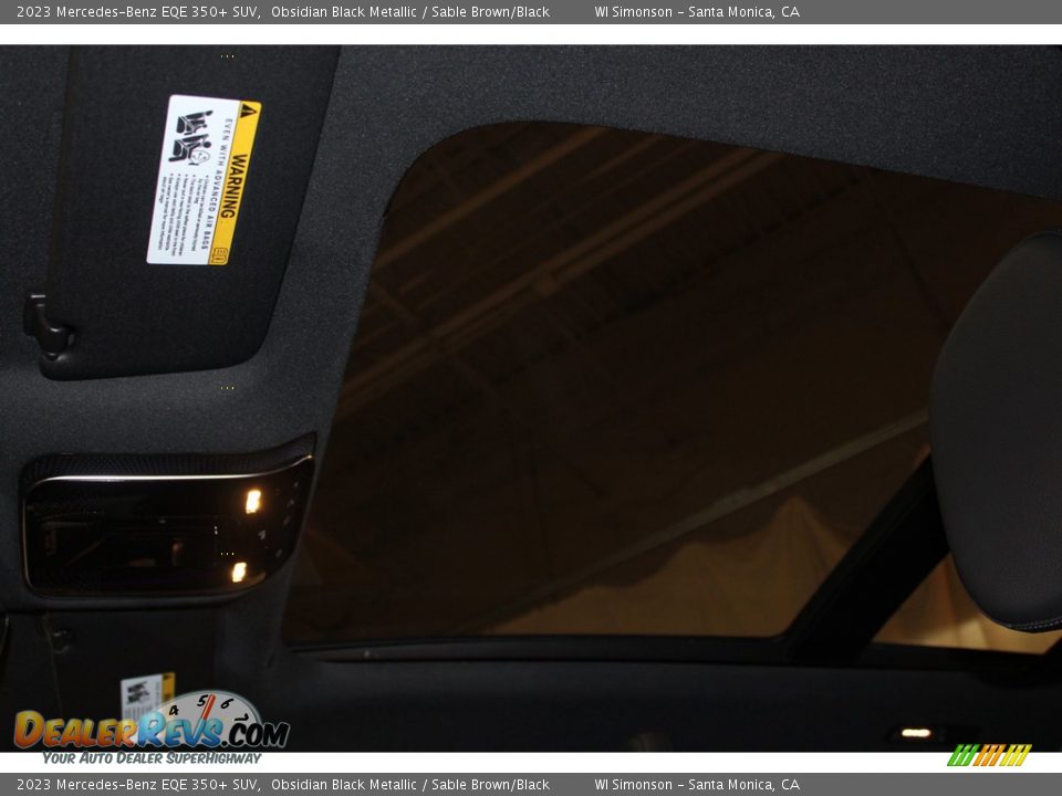 2023 Mercedes-Benz EQE 350+ SUV Obsidian Black Metallic / Sable Brown/Black Photo #28