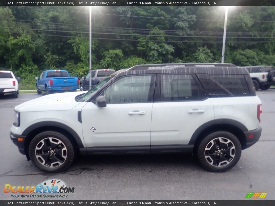 2021 Ford Bronco Sport Outer Banks 4x4 Cactus Gray / Navy Pier Photo #6