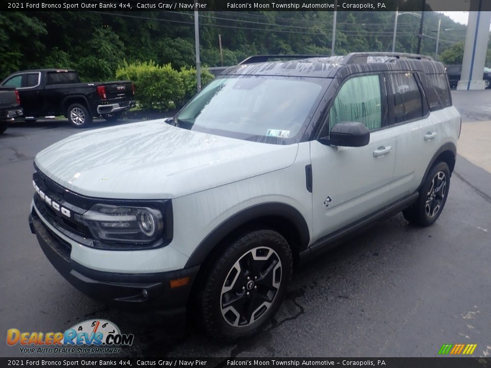 2021 Ford Bronco Sport Outer Banks 4x4 Cactus Gray / Navy Pier Photo #7