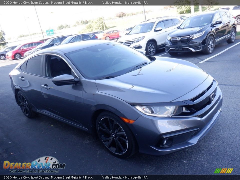 2020 Honda Civic Sport Sedan Modern Steel Metallic / Black Photo #4